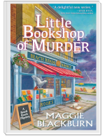 Book cover of Little Bookshop of Murder featuring a shop called Beach Reads Books